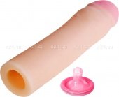 Насадка-удлинитель Real Feel Penis Extension 16 см, удлиняет пенис на 4 см, увеличивает в диаметре пенис на 1 см - (none)