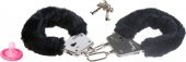 Наручники черные Beginners Furry Cuffs - (none)