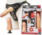 Фаллоимитатор неоскин с поясом harness lesbian series 17 см - интернет магазин секс игрушек 