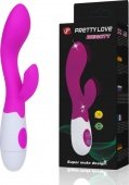 Вагинально-клиторальный вибромассажер Brighty 20 см - интернет sex shop 