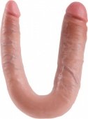 Фаллоимитатор двухсторонний u-shaped large double trouble большой телесный, длина вагин. фаллоса 17 см, диаметр 4 см, длина анал. фаллоса 18 см, диаметр 3 см - (none)