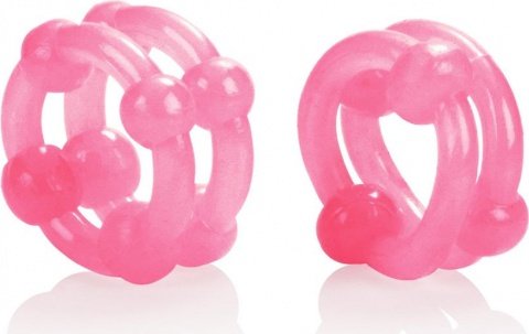 Island rings double stacker pink,  4, Island rings double stacker pink