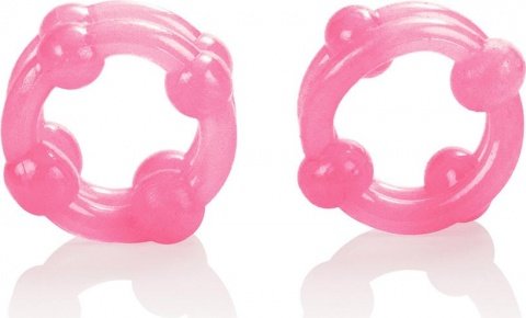 Island rings double stacker pink,  6, Island rings double stacker pink