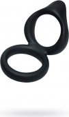 Двойное эрекционное кольцо на пенис Levett Victor, чёрное 10 см, внутренний диаметр 3 см - (none)