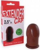 Удлиняющая пенис насадка Extender Cap (6.3 см, мулат) - (none)