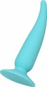 Анальная втулка Штучки-Дрючки, силикон, голубой, 12,5 см - (none)
